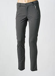 Pantalon slim talie elastică mărime normală negru WALTRON femeie