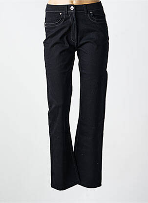 Pantalon drept țesătură poplin mărime normală negru CLAUDE DE SAIVRE femeie