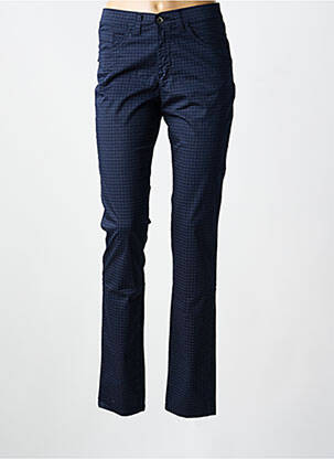 Pantalon slim țesătură poplin mărime normală albastru WALTRON femeie