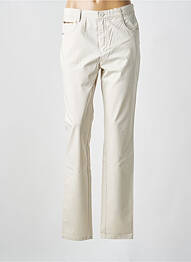 Pantalon slim țesătură poplin mărime normală bej WALTRON femme
