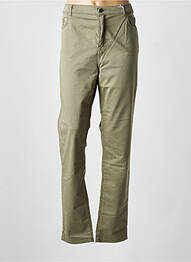 Pantalon slim țesătură poplin mărime normală verde IMPAQT femme
