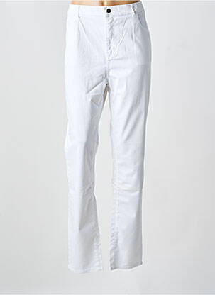 Pantalon slim țesătură poplin mărime normală alb IMPAQT femeie