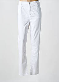 Pantalon slim țesătură poplin mărime normală alb IMPAQT femme