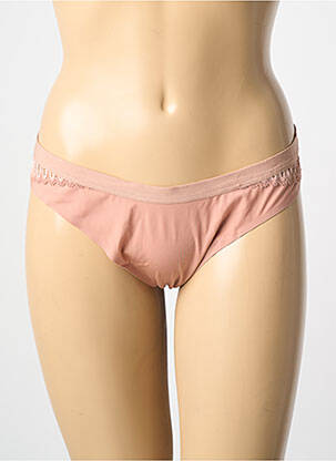 Tanga efect material satinat roz TRIUMPH femeie