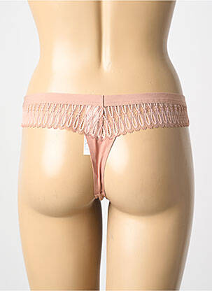 Tanga efect material satinat roz TRIUMPH femeie