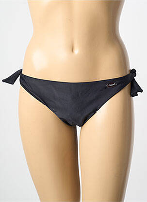 Chiloți de baie efect material satinat bikini negru HAUTE PRESSION femeie