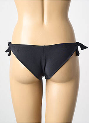 Chiloți de baie efect material satinat bikini negru HAUTE PRESSION femeie