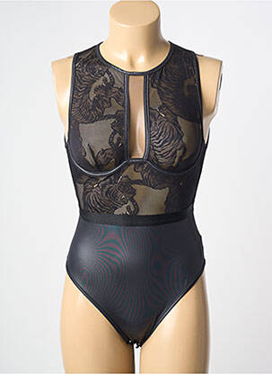 Body de lenjerie efect material satinat negru JOLIDON femeie