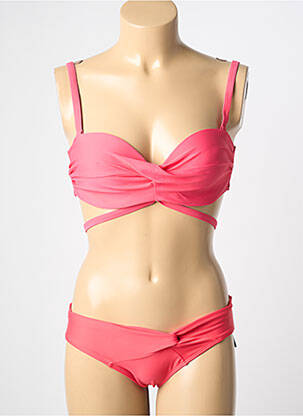 Costum de baie din două piese elasticitate top sutien modelat roșu SASSA femeie