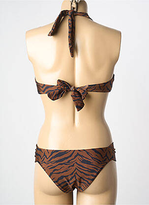Costum de baie din două piese elasticitate sutien cu susținere înaltă și burete detașabil maro ADMAS femeie