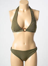 Costum de baie din două piese elasticitate sutien cu susținere înaltă și burete detașabil verde ADMAS femme