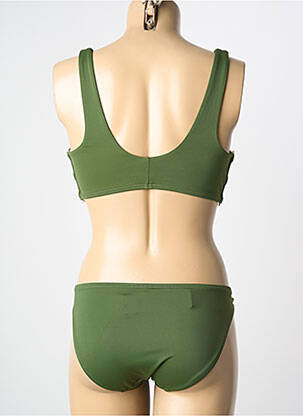 Costum de baie din două piese bretele elastice sutiene verde LINGADORE femme