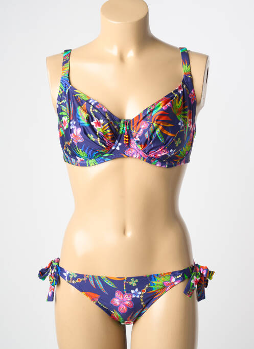 Costum de baie din două piese albastru ANTIGEL femeie