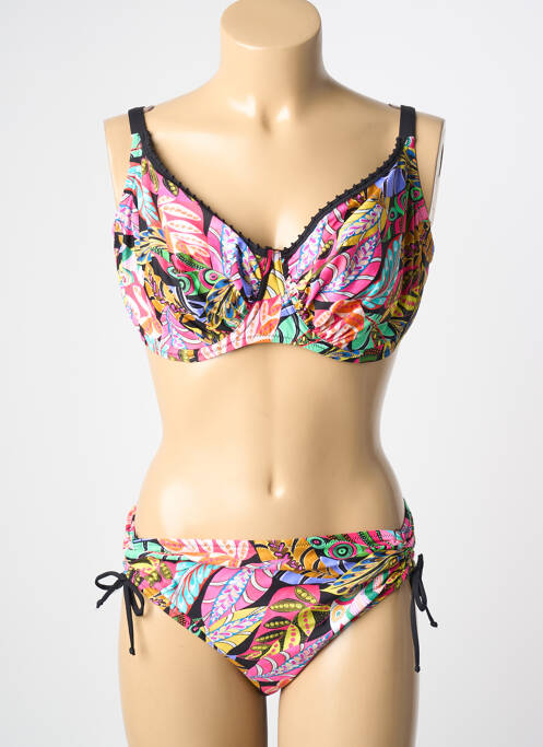 Costum de baie din două piese roz ANTIGEL femeie