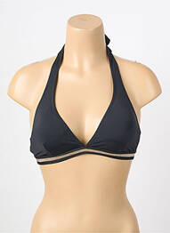Sutien de costum de baie elasticitate sutien cu susținere înaltă și burete detașabil negru ADMAS femme