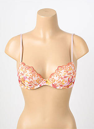 Sutien efect material satinat top sutien modelat roz LISE CHARMEL femeie