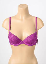 Sutien efect material satinat top sutien push-up violet AUBADE femme