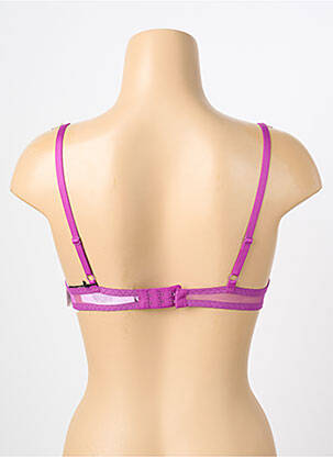 Sutien efect material satinat top sutien push-up violet AUBADE femeie