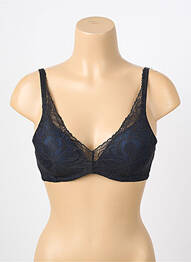 Sutien efect material satinat top sutien push-up negru TRIUMPH femme