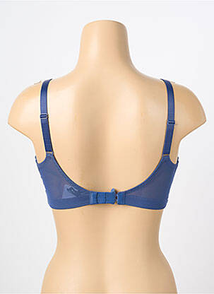 Sutien efect material satinat sutien cupe întregi cu decolteu înalt albastru PANACHE femeie