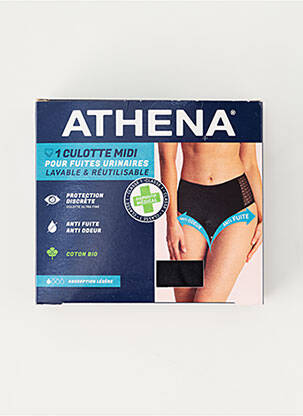 Chiloți-menstruali elasticitate negru ATHENA femeie