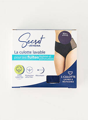 Chiloți-menstruali elasticitate albastru SECRET BY ATHENA femeie