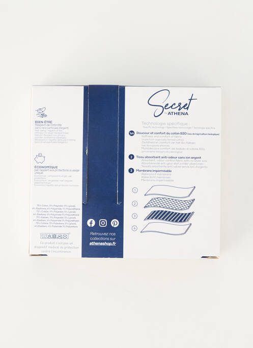 Chiloți-menstruali albastru SECRET BY ATHENA femeie