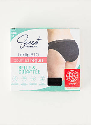 Chiloți-menstruali elasticitate negru SECRET BY ATHENA femeie