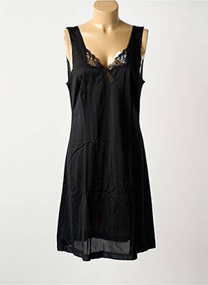 Jupon/fond de rochie efect material satinat negru LINGERIE ELIZABETH femeie