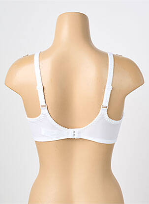 Sutien efect material satinat sutien cupe întregi cu decolteu înalt alb TRIUMPH femeie