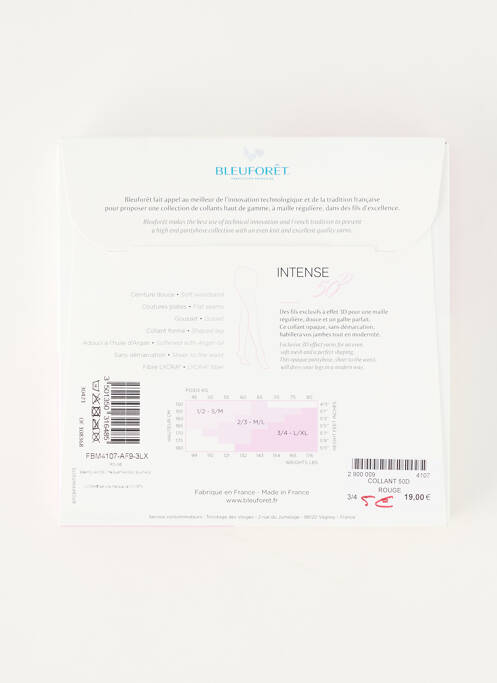 Colanți roșu BLEU FORET femeie