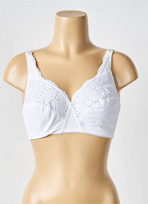 Sutien broderie sutien cupe întregi cu decolteu înalt alb PLAYTEX femeie