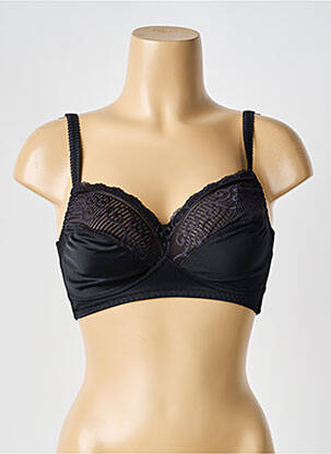 Sutien efect material satinat sutien cupe întregi cu decolteu înalt negru TRIUMPH femeie