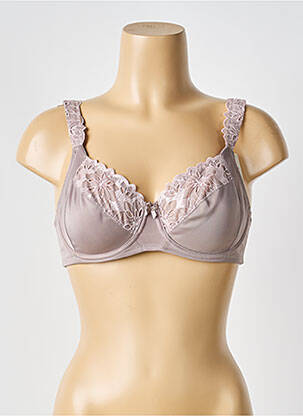 Sutien efect material satinat sutien cupe întregi cu decolteu înalt gri TRIUMPH femeie