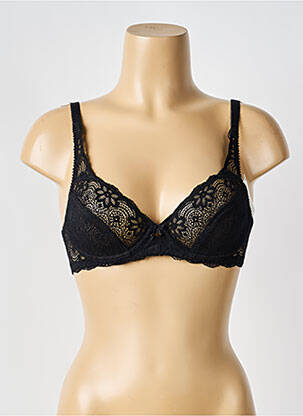 Sutien efect material satinat sutien cupe întregi cu decolteu înalt negru TRIUMPH femeie