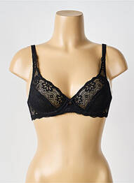 Sutien efect material satinat sutien cupe întregi cu decolteu înalt negru TRIUMPH femme