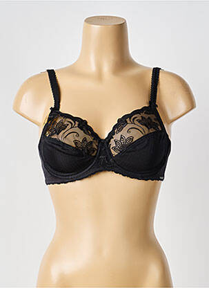 Sutien efect material satinat sutien cupe întregi cu decolteu înalt negru TRIUMPH femeie