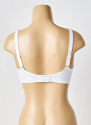 Sutien efect material satinat sutien cupe întregi cu decolteu înalt alb TRIUMPH femeie