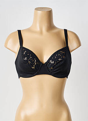 Sutien efect material satinat sutien cupe întregi cu decolteu înalt negru TRIUMPH femeie