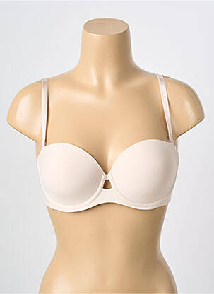Sutien efect material satinat top sutien modelat bej TRIUMPH femeie