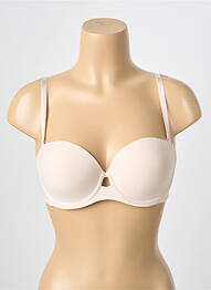 Sutien efect material satinat top sutien modelat bej TRIUMPH femme