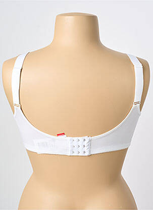 Sutien efect material satinat sutien cupe întregi cu decolteu înalt alb TRIUMPH femeie