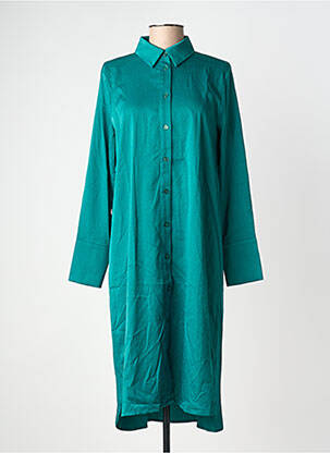 Rochie midi croială fluidă mâneci lungi verde B.YOUNG femeie