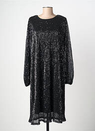Rochie midi croială fluidă mâneci lungi negru B.YOUNG femeie
