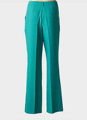 Pantalon drept închidere cu fermoar sub clapetă cu cârlig verde MORGAN femeie