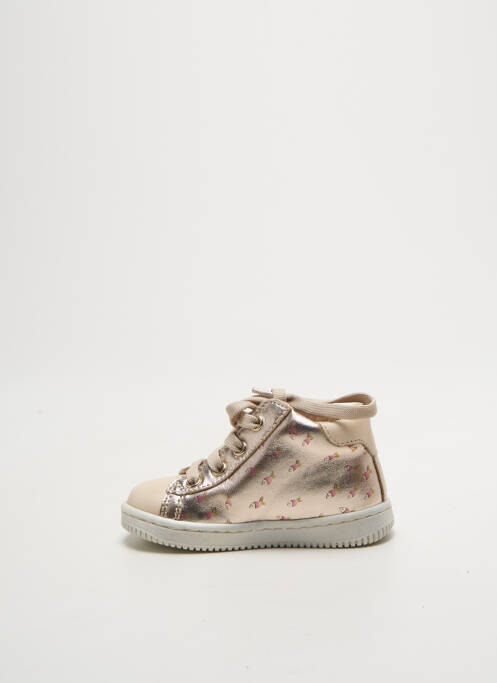 Ghete închidere cu șireturi vârf rotund auriu BABYBOTTE fille