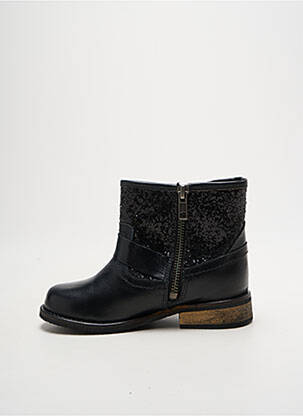 Botine/ghete material neted toc mic negru INITIALE PARIS fată