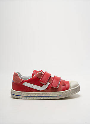 Adidași țesătură satinată vârf rotund roșu BABYBOTTE băiat