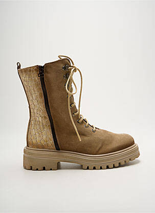 Botine/ghete nubuc toc de 4 la 6 cm bej ROCK & ROSE femeie