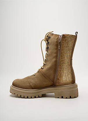 Botine/ghete nubuc toc de 4 la 6 cm bej ROCK & ROSE femeie